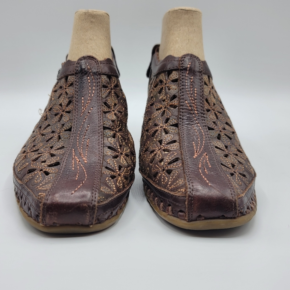 Pikolinos Romana Leather Slingback Wedge Sandals, Vintage, Womens 37 6.5 7 - Picture 9 of 16